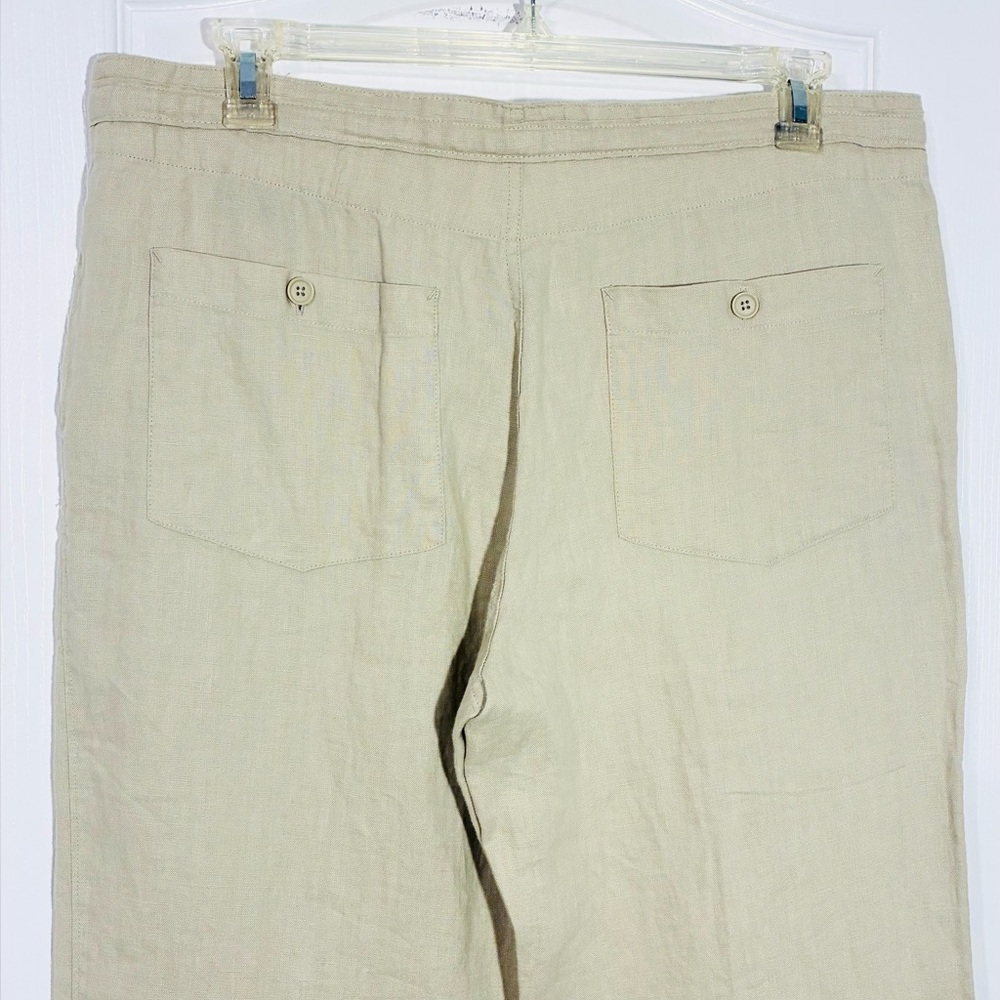 NWT Toscano LINEN Drawstring Pants Tan Men’s Medium - Picture 4 of 10